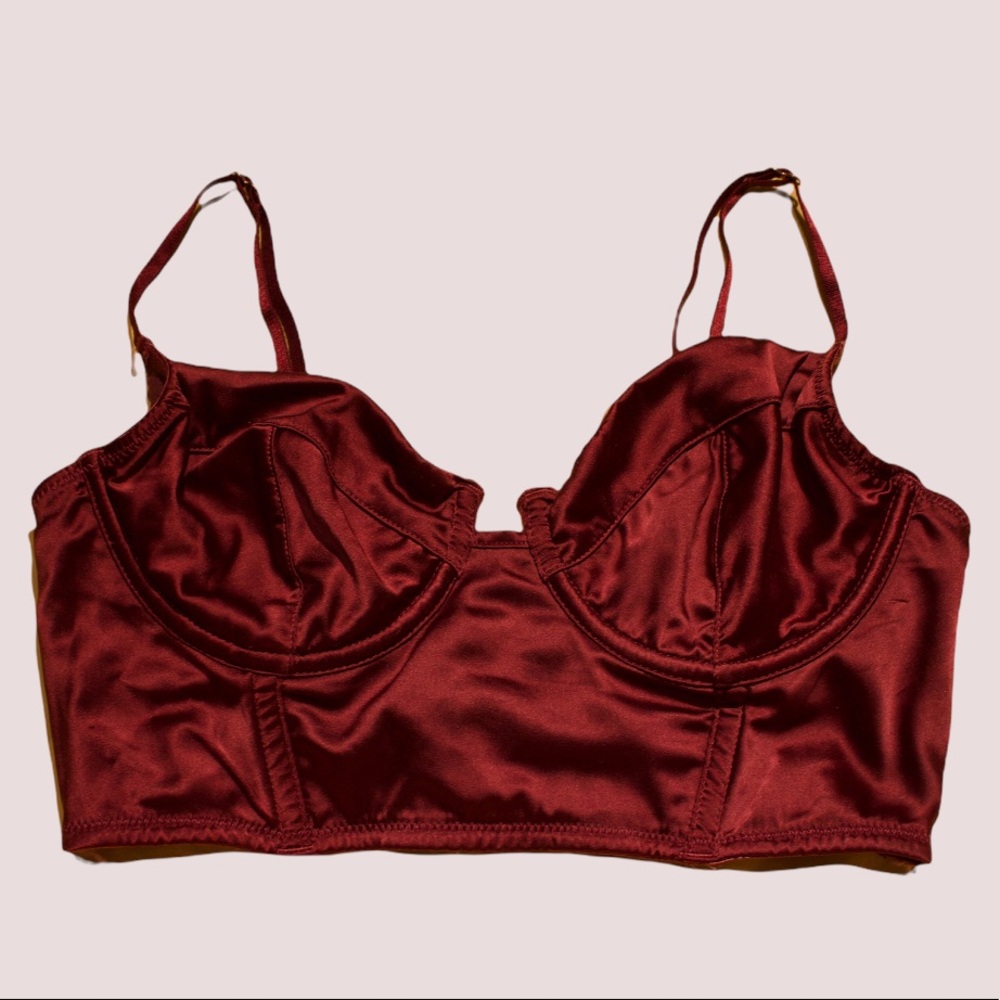 Red Satin Brallete (S)